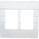 Placa Conjunto Dicompel Ritz Branca 4X4 - 6 Modulos Horizontais + Suporte - Rzb-2300/40