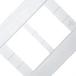 Placa Conjunto Dicompel Ritz Branca 4X4 - 6 Modulos Horizontais + Suporte - Rzb-2300/40