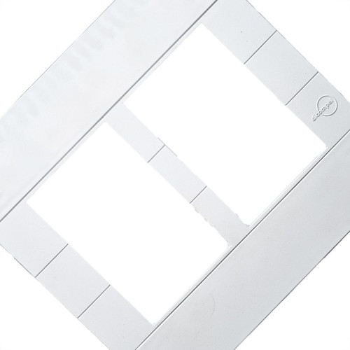 Placa Conjunto Dicompel Ritz Branca 4X4 - 6 Modulos Horizontais + Suporte - Rzb-2300/40