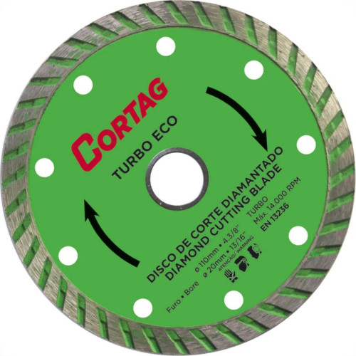 Disco Diamantado Cortag Eco 110Mm Turbo - 60598