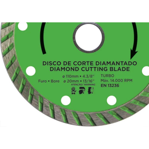 Disco Diamantado Cortag Eco 110Mm Turbo - 60598