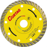 Disco Diamantado Cortag Porcelanato Turbo Flex 115Mm X 22,2Mm Para Esmerilhadeira - 61577
