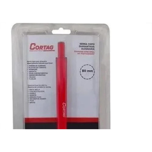 Serra Copo Diamantada Com Haste Cortag 60Mm