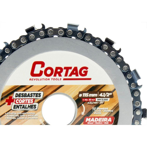 Disco Com Corrente De Motoserra Cortag 115Mm - 62903 Disco Com Corrente De Motoserra Cortag 115Mm - 62903