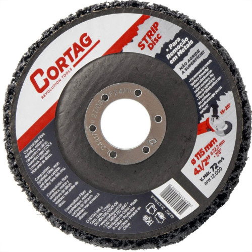 Disco Removedor/Polidor Strip Disc Cortag 115Mm - 62902 Disco Removedor/Polidor Strip Disc Cortag 115Mm - 62902