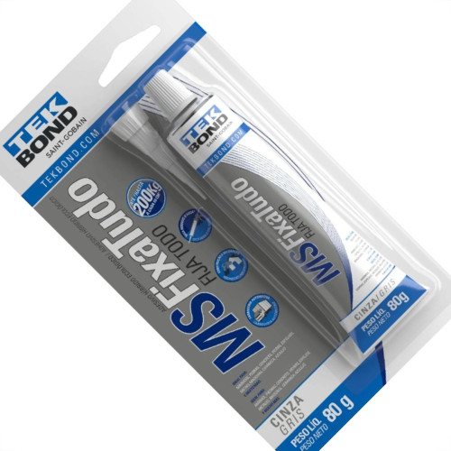 Cola Selante Tekbond Ms Fixa Tudo Cinza 80Gr Blister