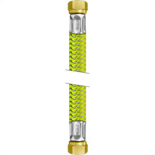 Mangueira Para Gas Malha Aco Roco 1/2'' Femea X 3/4'' Femea 40Cm Nbr14955
