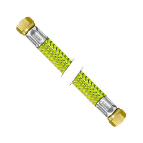 Mangueira Para Gas Malha Aco Roco 1/2'' Femea X 3/4'' Femea 40Cm Nbr14955