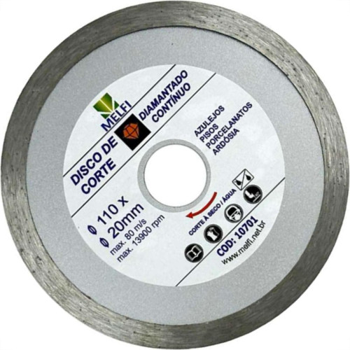 Disco Diamantado Melfi Continuo Porcelanato / Ceramica 110 X 20Mm - 10701