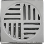 Grelha Plastica Quadrada Cromada Com Fecho Automatico Estrela 10X10Cm - 2295