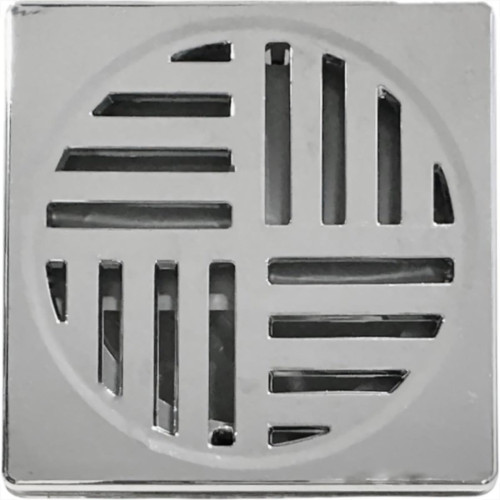 Grelha Plastica Quadrada Cromada Com Fecho Automatico Estrela 10X10Cm - 2295