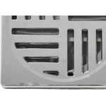 Grelha Plastica Quadrada Cromada Com Fecho Automatico Estrela 10X10Cm - 2295