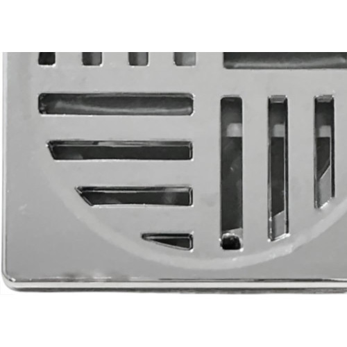 Grelha Plastica Quadrada Cromada Com Fecho Automatico Estrela 10X10Cm - 2295