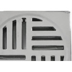 Grelha Plastica Quadrada Cromada Com Fecho Automatico Estrela 10X10Cm - 2295
