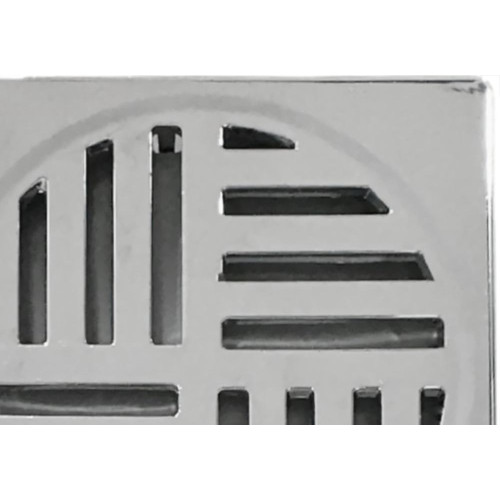 Grelha Plastica Quadrada Cromada Com Fecho Automatico Estrela 10X10Cm - 2295