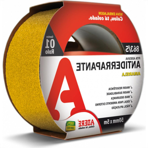 Fita Antiderrapante Adere Amarela 863S 50Mm X 5M