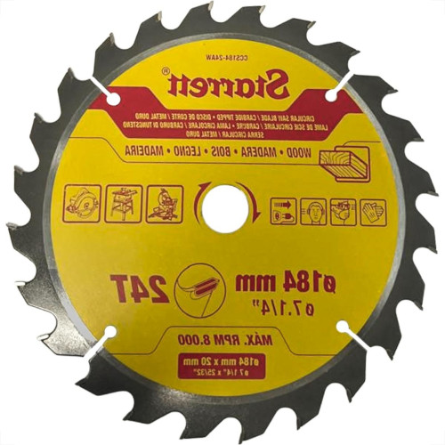 Serra Circular Widea Starrett 7.1/4''X 24 Dentes - Ccs184-24Aw