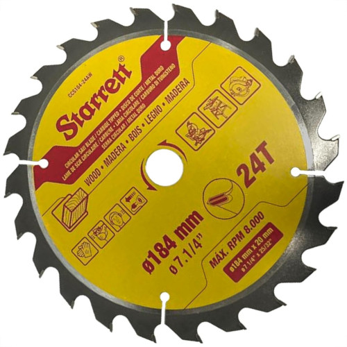 Serra Circular Widea Starrett 7.1/4''X 24 Dentes - Ccs184-24Aw