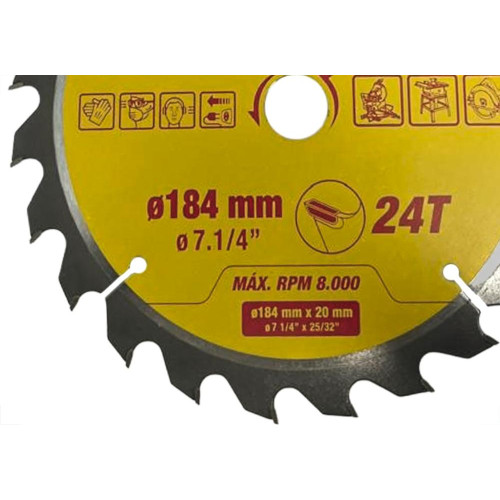 Serra Circular Widea Starrett 7.1/4''X 24 Dentes - Ccs184-24Aw