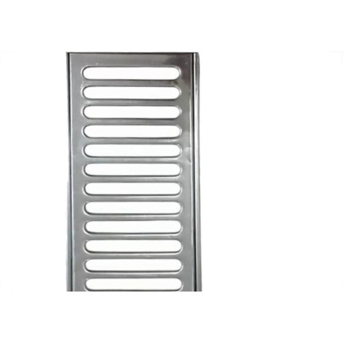 Grelha De Aco Inox Com Porta Grelha 15X 50Cm
