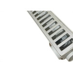 Ralo Linear Com Grelha Inox Ac Vent Seca Piso 5Cm X 48Cm