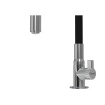 Torneira Gourmet Flex Mesa Bica Movel Metal Zagonel Motion Cozinha Preta - 1/4 Volta