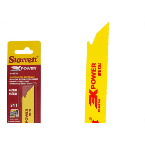Lamina Para Serra Sabre Starrett 152Mm/6'' Bi-Metal 24 Dentes - Metal - Caixa Com 2 Pecas - B624-2