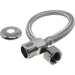 Engate Flexivel Malha Inox Alta Pressao Alpha 40Cm