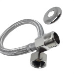 Engate Flexivel Malha Inox Alta Pressao Alpha 40Cm