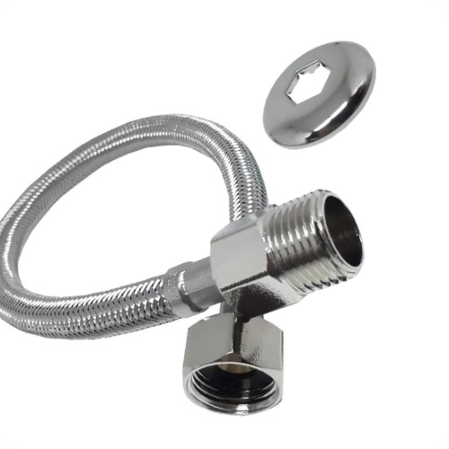 Engate Flexivel Malha Inox Alta Pressao Alpha 40Cm