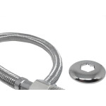 Engate Flexivel Malha Inox Alta Pressao Alpha 40Cm