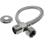 Engate Flexivel Malha Inox Alta Pressao Alpha 60Cm