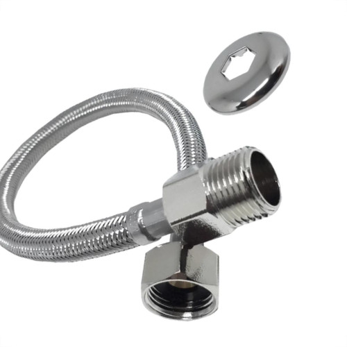 Engate Flexivel Malha Inox Alta Pressao Alpha 60Cm
