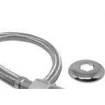Engate Flexivel Malha Inox Alta Pressao Alpha 60Cm