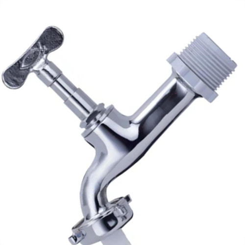 Torneira Jardim Metal Cromada Alpha 1128 Curta - 1/2'' E 3/4'' Torneira Jardim Metal Cromada Alpha 1128 Curta - 1/2'' E 3/4''