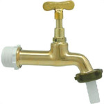 Torneira Jardim Metal Amarela Alpha 1130 Longa - 1/2'' E 3/4''