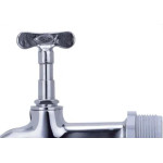 Torneira Jardim Metal Cromada Alpha 1130 Longa - 1/2'' E 3/4''