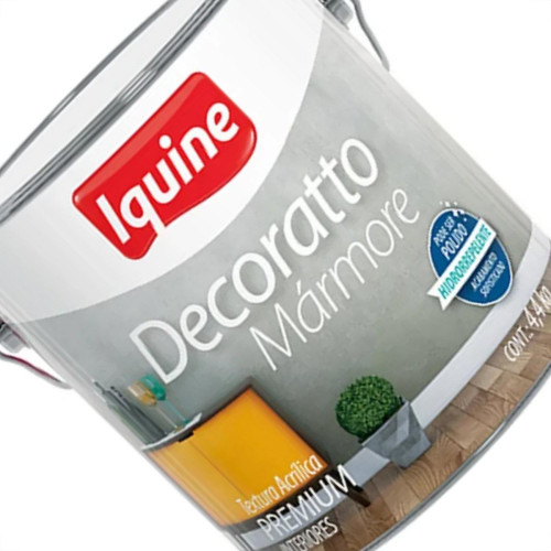 Textura Acrilica Iquine Decoratto Marmore Branco Neve 4,4Kg