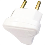 Pino Triangulo Flp 2 Polos 10A. Branco - Kit C/10 Pecas