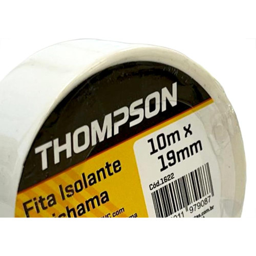 Fita Isolante Thompson 10M Branca - 1622 - Kit C/10 Pecas