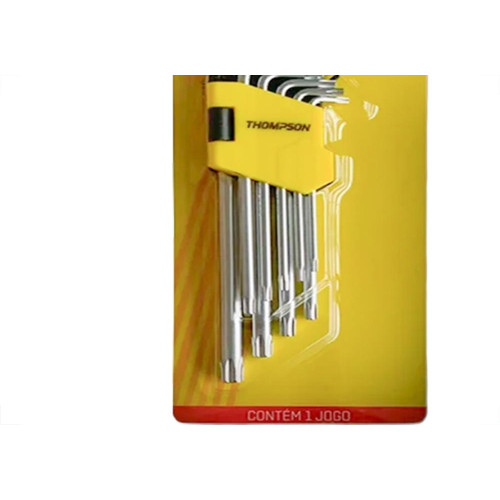 Chave Torx Thompson Tipo ''L'' Jogo Com 9 Pecas Curto - 1841