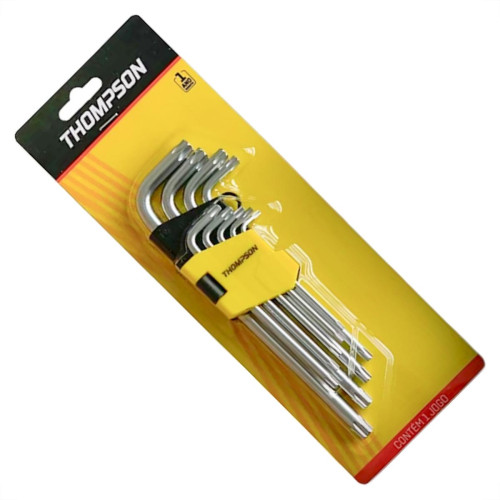 Chave Torx Thompson Tipo ''L'' Jogo Com 9 Pecas Longo - 1842
