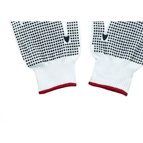 Luva Malha Trico Thompson Pigmentada Branca - 1764 - Kit C/12 Pecas