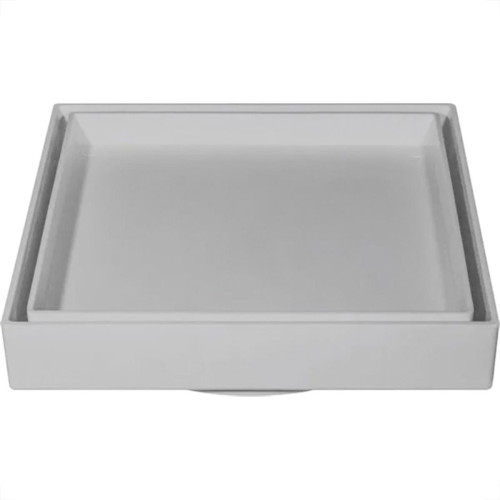 Ralo Invisivel Ss Lares 10X10Cm Cinza Claro