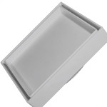 Ralo Invisivel Ss Lares 10X10Cm Cinza Claro