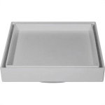 Ralo Invisivel Ss Lares 15X15Cm Cinza Claro