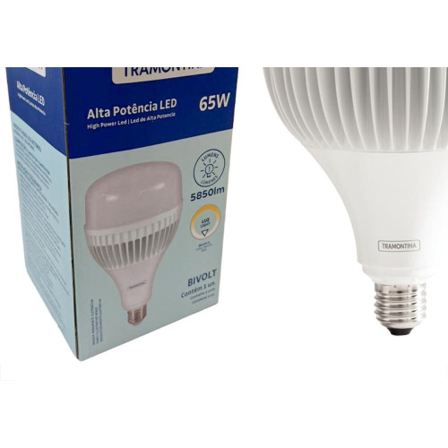 Lampada Led Alta Potencia Tramontina 65W. 4.000Lm Bivolt 6500K - E-27/E-40 - 58025072