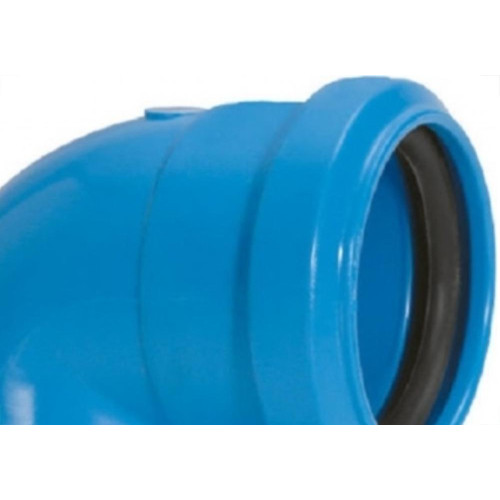 Joelho Azul Amanco 38X38Mm Com Anel De Vedacao Para Tubo Descarga