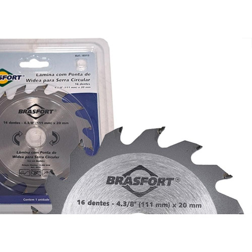 Serra Circular Widea Brasfort 4.3/8''X 16 Dentes X 20Mm