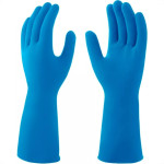 Luva Borracha Mucambo Azul Pro 137 Lisa Antiderrapante - 9-Xg - Kit C/10 Pares
